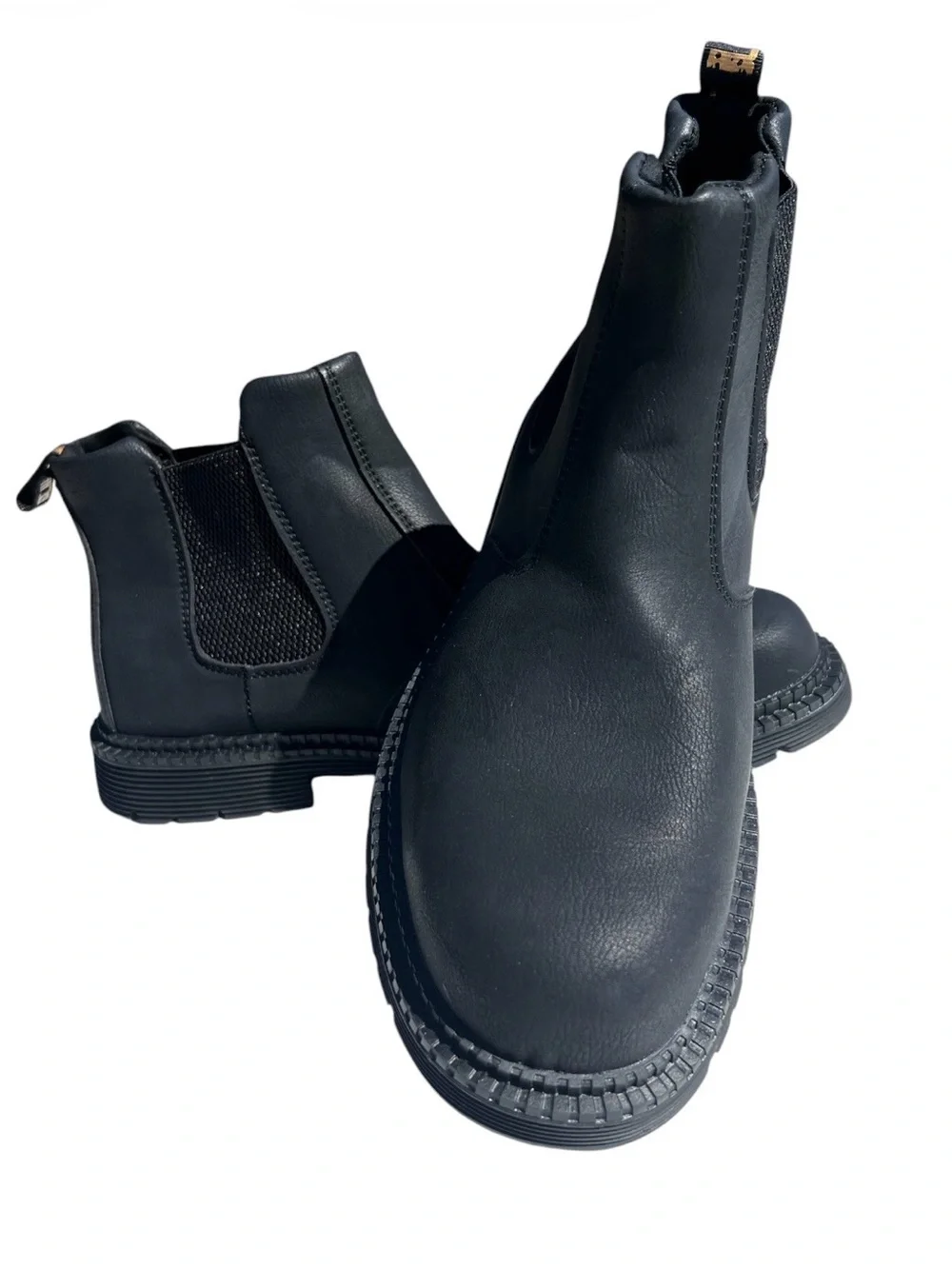 Men's Black Chukka Boot with Elastic Side Panels